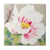 Zuigetsu Ikeda Pink Camellia japanese bloemkunst Tegeltje (Voorkant)