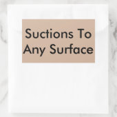 Zuigingen aan elk oppervlak rechthoekige sticker (Tas)