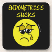 ZUIGT...Endometriose Bier Onderzetter (Voorkant)