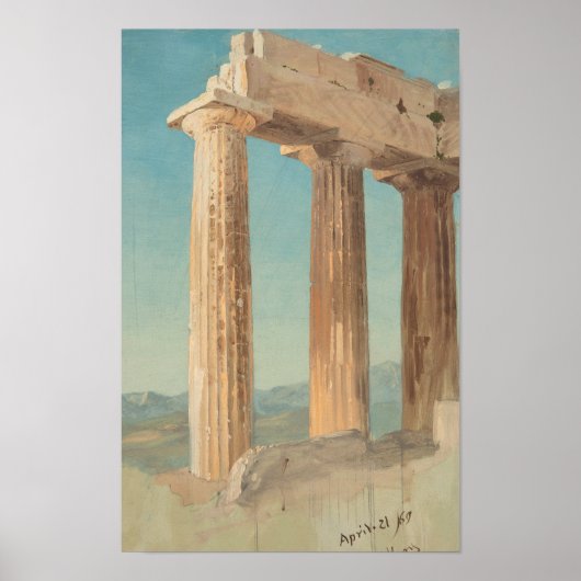Zuilen van het Parthenon, Athene, Beroemd Schilder Poster (Voorkant)