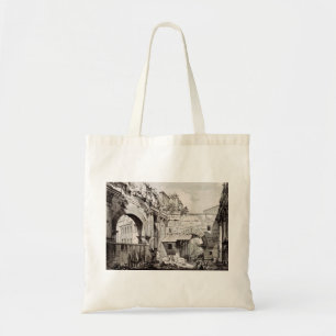 Zuilenhal van Octavia Rome Zwart-Wit Kunst Tote Bag