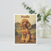 Zuiljeshond Vintage Kunst Briefkaart (Staand voorkant)