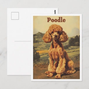 Zuiljeshond Vintage Kunst Briefkaart