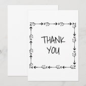 Zuinige Boho Bedankkaart (Voorkant / Achterkant)