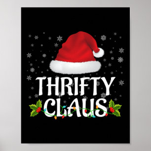 Zuinige Claus Kerstverlichting Kerstman Pyjama Fam Poster