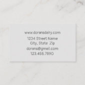 Zuivel Boerderij Holstein Koeien Visitekaartje (Achterkant)