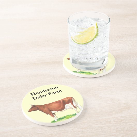 Zuivel Boerderij Koe Onderzetters (Zijkant)