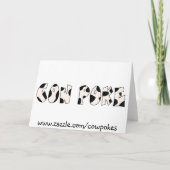 Zuivel Boerderij Koeien Vakantie/Dank u/Wenskaart Bedankkaart (Achterkant)