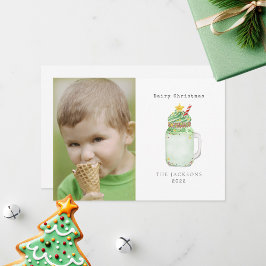 Zuivel Kerstboom Milkshake Kerstmis Feestdagenkaart