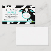 Zuivel Koe Boerderij Baby shower Luier Raffle - Bl Informatiekaartje (Voorkant / Achterkant)