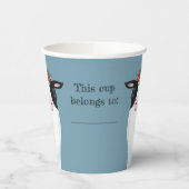 Zuivel Koe en rode bloemkroon Papieren Bekers (Links)