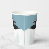 Zuivel Koe en rode bloemkroon Papieren Bekers (Rechts)