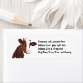 Zuivel Koe - Geschilderd Bruin & Wit Holstein Etiket (Insitu)