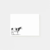 Zuivel Koe Holstein Fresian Pencil Tekening Post-it® Notes (Voorkant)