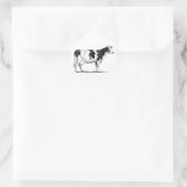 Zuivel Koe Holstein Fresian Pencil Tekening Ronde Sticker (Tas)