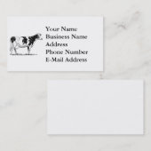 Zuivel Koe Holstein Fresian Pencil Tekening Visitekaartje (Voorkant / Achterkant)