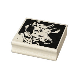 Zuivel Koe Hoofd Rubber Stamp Rubberstempel