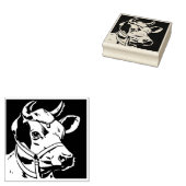 Zuivel Koe Hoofd Rubber Stamp Rubberstempel (Gestempeld)
