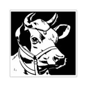 Zuivel Koe Hoofd Rubber Stamp Rubberstempel (Afrduk)