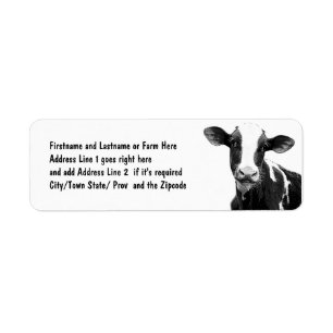 Zuivel Koe - Zwart-wit Zuivel Kalf Etiket