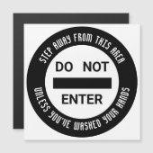 Zuivel VERBODEN Handen Wassen Magnetische kaart (Voorkant / Achterkant)