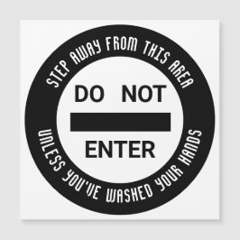 Zuivel VERBODEN Handen Wassen Magnetische kaart