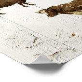 Zuivelachtige Koe stijl Oude Rustige Koeien Poster (Hoek)