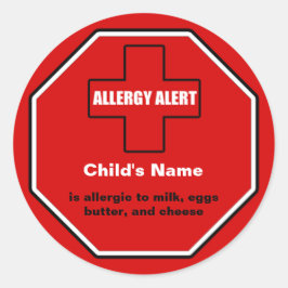 Zuivelallergie Medische Alert Custom SML Sticker