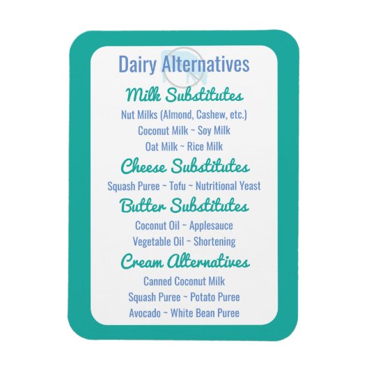 Zuivelalternatieven Referentie Zuivelvervangers Magneet (Verticaal)