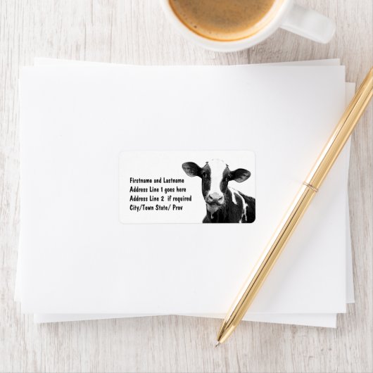 Zuivelboer Gepersonaliseerd Koe Etiket (Insitu)