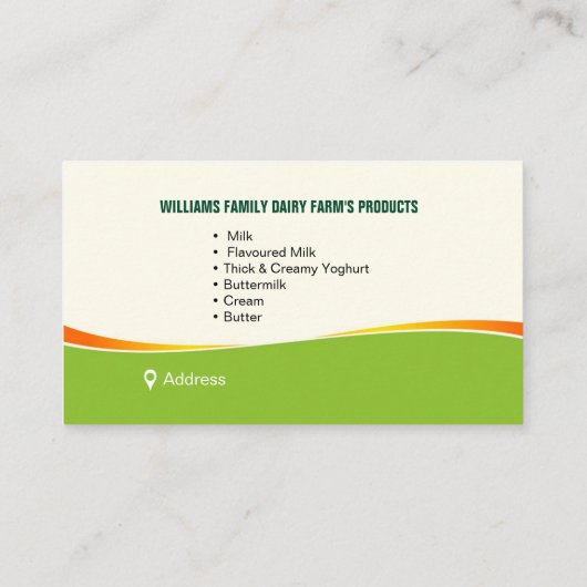 ZuivelBoerderijen, rundvee, landbouw, Visitekaartj Visitekaartje (Achterkant)