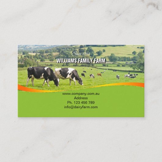 ZuivelBoerderijen, rundvee, landbouw, Visitekaartj Visitekaartje (Voorkant)