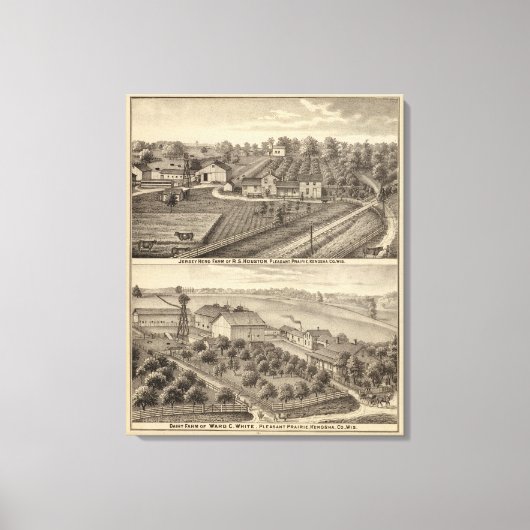 Zuivelboerderijen van RS Houston en WC White Canvas Afdruk (Voorkant)