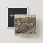 Zuivelboerderijen van RS Houston en WC White Vierkante Button 5,1 Cm (Voorkant /achterkant)