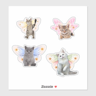 Zuivelkatten - 3-kantrechterkleppen met airy Wings Sticker