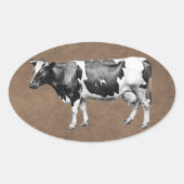 ZuivelKoe Ovale Sticker (Voorkant)