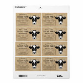 Zuivelkoerderij Verse Melk Label Rustic Bruin Papi (Full Sheet)