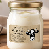 Zuivelkoerderij Verse Melk Label Rustic Bruin Papi