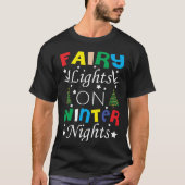 Zuivellichten op winternacht Kerstmis| grappig T-shirt (Voorkant)
