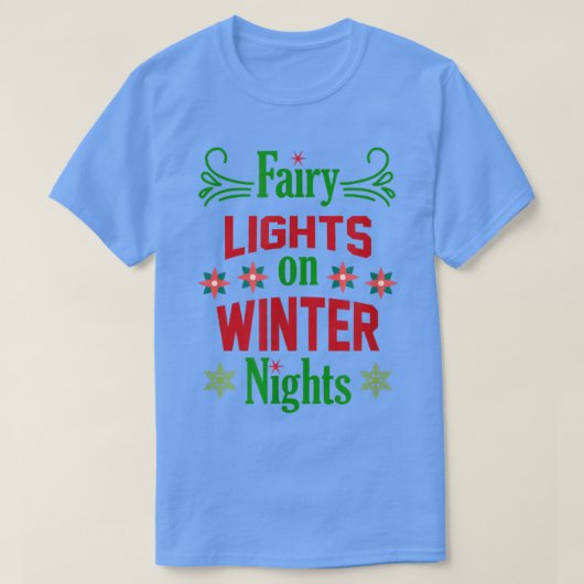 Zuivellichten op winternacht t-shirt (Design voorkant)