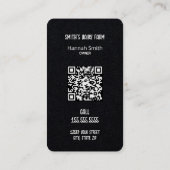 Zuivelmelk Aangepaste QR-Visitekaartje Visitekaartje (Achterkant)