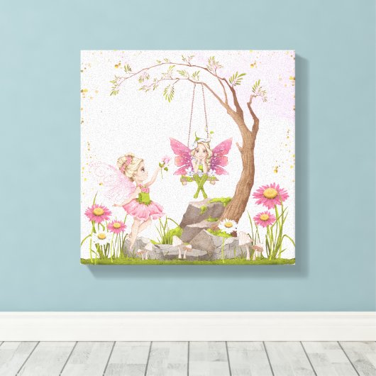 Zuivelnatursery decor set van 3 canvas afdruk (Insitu (Houten vloer))