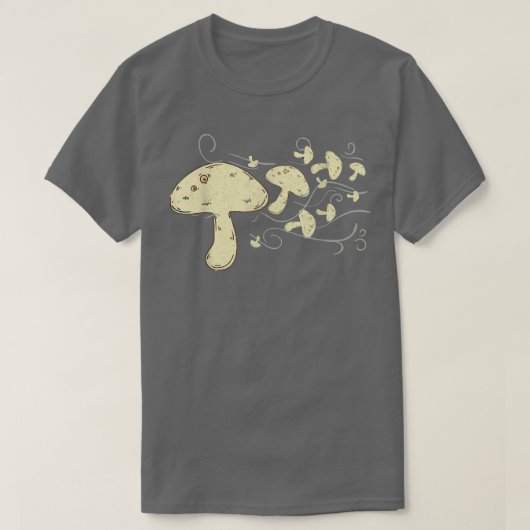 Zuivelpaddenstoelen met vleugelkatoenkern t-shirt (Design voorkant)