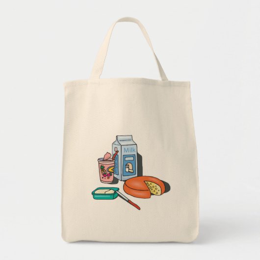 zuivelproducten tote bag (Voorkant)