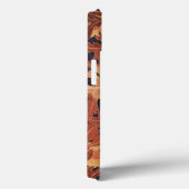 ZUIVELSTROOM IN BROWN FLORAL ORANJE GEM MONOGRAM Case-Mate iPhone CASE (Achterkant / Rechts)