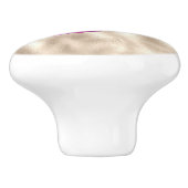 ZUIVELTEKST Fuchsia Platinum Faux Metallic Keramische Knop (Zijkant)