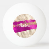 ZUIVELTEKST Fuchsia Platinum Faux Metallic Pingpongbal (Achterkant)