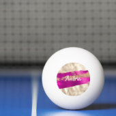 ZUIVELTEKST Fuchsia Platinum Faux Metallic Pingpongbal (Net)