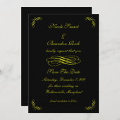 Zuivelverkoop in zwart Opslaan datum Save The Date (Voorkant / Achterkant)