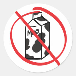 Zuivelvrij product ronde sticker